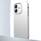 For iPhone 11 Frosted Metal Material Phone Case with Lens Protection(White) - 1