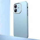 For iPhone 11 Frosted Metal Material Phone Case with Lens Protection(Light Blue) - 1