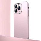 For iPhone 11 Pro Frosted Metal Material Phone Case with Lens Protection(Pink) - 1