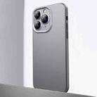 For iPhone 11 Pro Frosted Metal Material Phone Case with Lens Protection(Grey) - 1