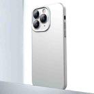 For iPhone 11 Pro Frosted Metal Material Phone Case with Lens Protection(White) - 1