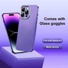 For iPhone 11 Pro Max Frosted Metal Material Phone Case with Lens Protection(Dark Blue) - 2