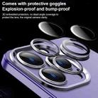 For iPhone 11 Pro Max Frosted Metal Material Phone Case with Lens Protection(Dark Blue) - 5
