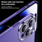 For iPhone 11 Pro Max Frosted Metal Material Phone Case with Lens Protection(Dark Blue) - 6