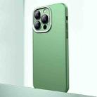 For iPhone 12 Pro Frosted Metal Material Phone Case with Lens Protection(Green) - 1