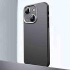 For iPhone 13 Frosted Metal Material Phone Case with Lens Protection(Black) - 1