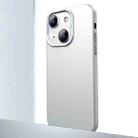 For iPhone 13 Frosted Metal Material Phone Case with Lens Protection(White) - 1