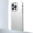 For iPhone 13 Pro Frosted Metal Material Phone Case with Lens Protection(White) - 1