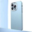 For iPhone 13 Pro Frosted Metal Material Phone Case with Lens Protection(Light Blue) - 1