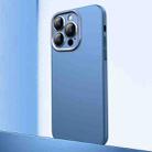 For iPhone 13 Pro Max Frosted Metal Material Phone Case with Lens Protection(Blue) - 1