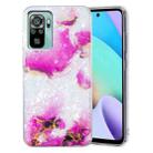 For Xiaomi Redmi Note 10 IMD Shell Pattern TPU Phone Case(Red Marble) - 1