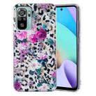 For Xiaomi Redmi Note 10 IMD Shell Pattern TPU Phone Case(Leopard Flower) - 1