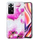 For Xiaomi Redmi Note 11 4G/Note 11 Global IMD Shell Pattern TPU Phone Case(Red Marble) - 1