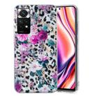 For Xiaomi Redmi Note 11 4G/Note 11 Global IMD Shell Pattern TPU Phone Case(Leopard Flower) - 1