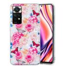 For Xiaomi Redmi Note 11 4G/Note 11 Global IMD Shell Pattern TPU Phone Case(Butterfly Flower) - 1
