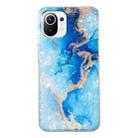 For Xiaomi Mi 11 Lite IMD Shell Pattern TPU Phone Case(Blue Gold Marble) - 2