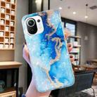 For Xiaomi Mi 11 Lite IMD Shell Pattern TPU Phone Case(Blue Gold Marble) - 4