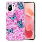 For Xiaomi Mi 11 Lite IMD Shell Pattern TPU Phone Case(Colorful Butterfly) - 1