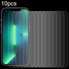 For iPhone 13 Pro Max 10pcs 0.26mm 9H 2.5D High Aluminum Tempered Glass Film - 1