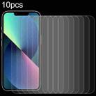 For iPhone 13 mini 10pcs 0.26mm 9H 2.5D High Aluminum Tempered Glass Film - 1