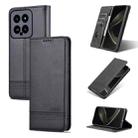 For Xiaomi 14 AZNS Magnetic Calf Texture Flip Leather Phone Case(Black) - 1