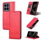 For Xiaomi 14 Pro AZNS Magnetic Calf Texture Flip Leather Phone Case(Red) - 1