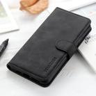 For iPhone 16 KHAZNEH Retro Texture Leather Phone Case(Black) - 2