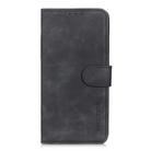 For iPhone 16 KHAZNEH Retro Texture Leather Phone Case(Black) - 3