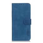 For iPhone 16 KHAZNEH Retro Texture Leather Phone Case(Blue) - 3