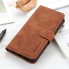 For iPhone 16 KHAZNEH Retro Texture Leather Phone Case(Brown) - 2