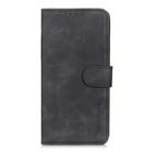 For iPhone 16 Plus KHAZNEH Retro Texture Leather Phone Case(Black) - 3