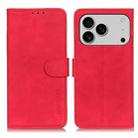 For iPhone 17 Pro Max KHAZNEH Retro Texture Leather Phone Case(Red) - 1