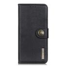 For iPhone 16 KHAZNEH Cowhide Texture Horizontal Flip Leather Phone Case(Black) - 3