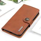 For iPhone 16 KHAZNEH Cowhide Texture Horizontal Flip Leather Phone Case(Brown) - 2