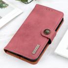 For iPhone 16 KHAZNEH Cowhide Texture Horizontal Flip Leather Phone Case(Pink) - 2
