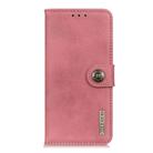 For iPhone 16 KHAZNEH Cowhide Texture Horizontal Flip Leather Phone Case(Pink) - 3