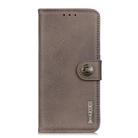 For iPhone 16 Plus KHAZNEH Cowhide Texture Horizontal Flip Leather Phone Case(Khaki) - 3