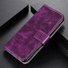 For iPhone 16 Retro Crazy Horse Texture Horizontal Flip Leather Phone Case(Purple) - 2