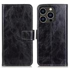 For iPhone 16 Pro Max Retro Crazy Horse Texture Horizontal Flip Leather Phone Case(Black) - 1