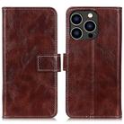 For iPhone 16 Pro Max Retro Crazy Horse Texture Horizontal Flip Leather Phone Case(Brown) - 1