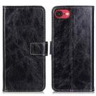 For iPhone SE 2024 Retro Crazy Horse Texture Horizontal Flip Leather Phone Case(Black) - 1