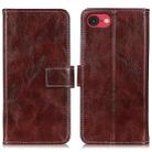 For iPhone SE 2024 Retro Crazy Horse Texture Horizontal Flip Leather Phone Case(Brown) - 1