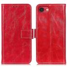 For iPhone SE 2024 Retro Crazy Horse Texture Horizontal Flip Leather Phone Case(Red) - 1