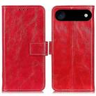 For iPhone 17 Air Retro Crazy Horse Texture Horizontal Flip Leather Phone Case(Red) - 1