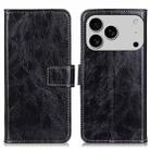 For iPhone 17 Pro Max Retro Crazy Horse Texture Horizontal Flip Leather Phone Case(Black) - 1