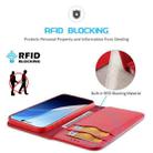 For iPhone 16 DUX DUCIS Hivo Series Cowhide + PU + TPU Flip Phone Case(Red) - 3