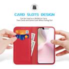 For iPhone 16e DUX DUCIS Hivo Series Cowhide + PU + TPU Flip Phone Case(Red) - 2