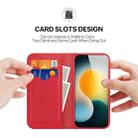 For iPhone 17 Pro DUX DUCIS Hivo Series Cowhide + PU + TPU Flip Phone Case(Red) - 2