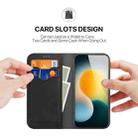 For iPhone 17 DUX DUCIS Hivo Series Cowhide + PU + TPU Flip Phone Case(Black) - 2