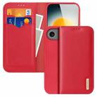 For iPhone 17 Air DUX DUCIS Hivo Series Cowhide + PU + TPU Flip Phone Case(Red) - 1